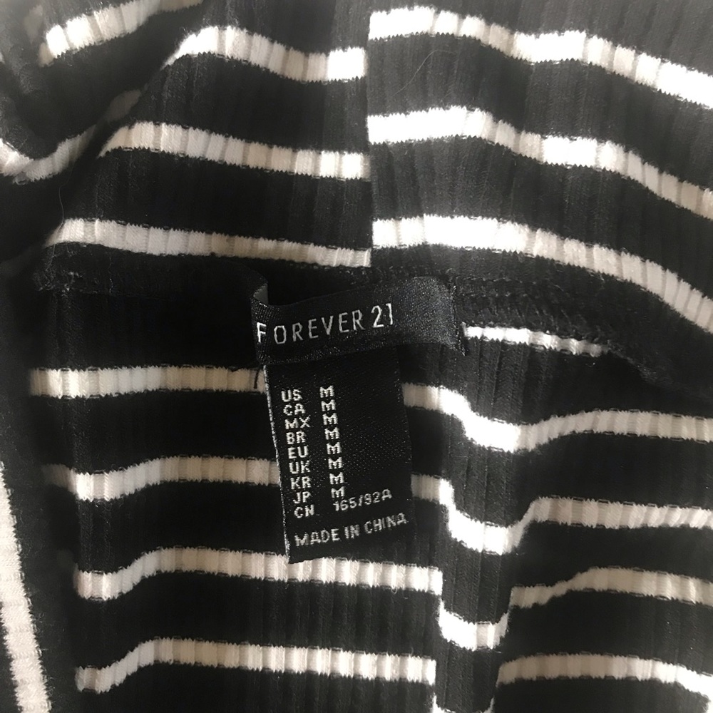 Striped Off Shoulder Bodysuit - Picture 3 of 4